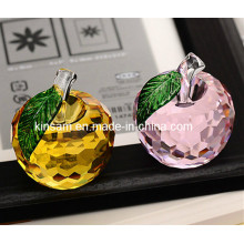 Hot Sale Crystal Apple Craft for Home Decoration